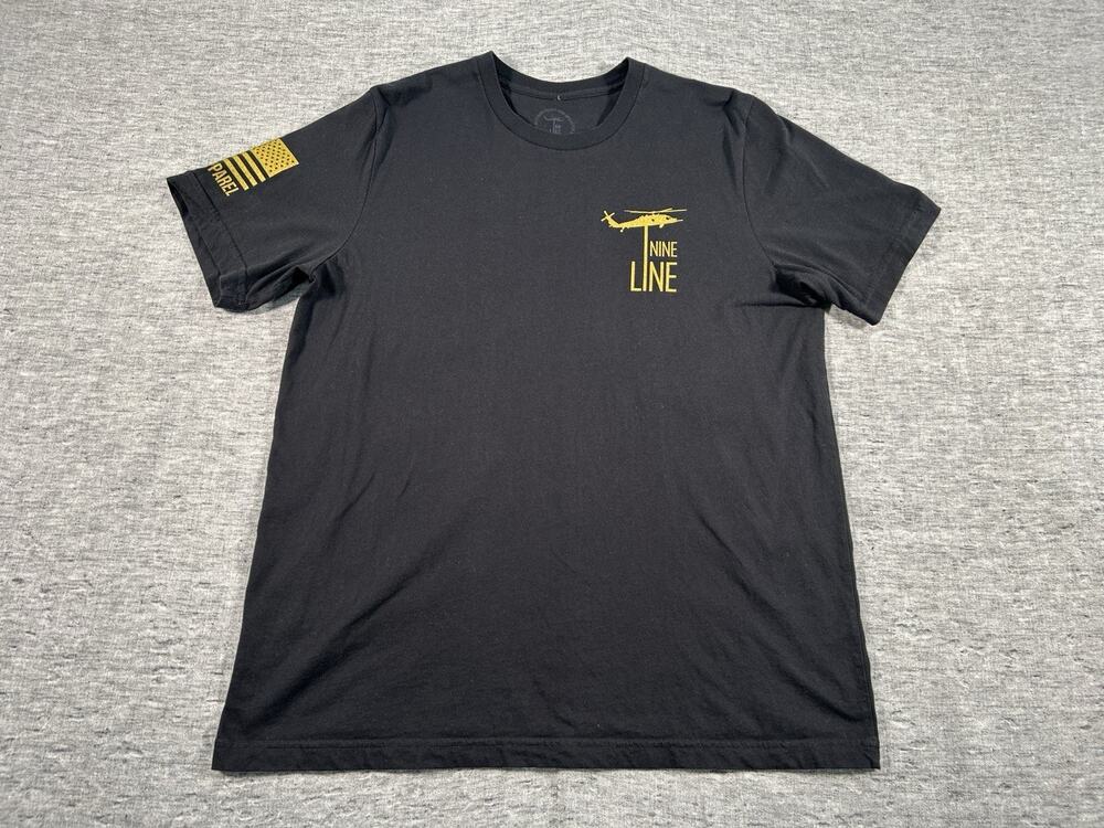 Nine Line Shirt Mens Extra Large Black Don't Tread On Me Military Veteran USA